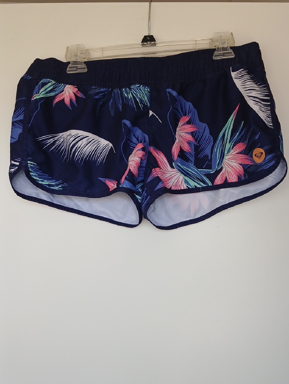 Vintage Roxy Board Shorts Navy Tropical Size Large